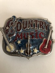 Country Music Nashville Guitar Banjo The Great American Buckle Co. Belt USA