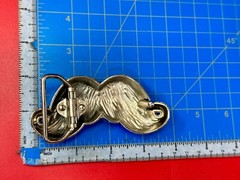 Mustache Novelty Psychobilly Rockabilly Biker Punk Heavy Figural Belt Buckle