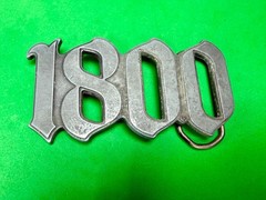 1800 Tequila Advertising Promotional Silver Color Cutout Belt Buckle