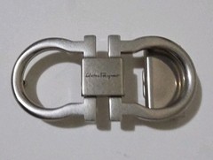 AUTH. SALVATORE FERRAGAMO SILVER GANCINI BELT BUCKLE FOR 1.3&Prime; WIDE BELT STRAP