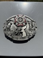 VFW Life Member Belt Buckle 1987 Siskiyou Buckle Co B71 Williams OR USA Vintage