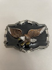 Bald Eagle Belt Buckle 1983 Great American Buckle Co. Solid Pewter Made in USA