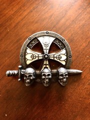 3 Head Skull Sword Cross Celtic Irish Evil Scary Metal Unisex Men’s Belt Buckle