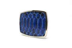 Python Snake Belt Buckle, Exotic Belt Buckle, ( 1.5 ») Removable Western Buckle