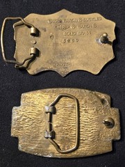 1 Baron Buckle Solid Brass Western Belt Buckle Antique Finish Fits 1.75in