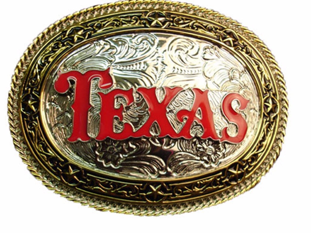 Big Texas Belt Buckle Western Rodeo Costume Metal Fashion New Men Officer Badge