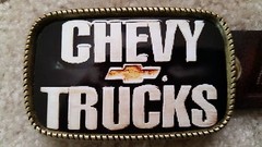 CHEVY TRUCKS Epoxy Photo Buckle New USA