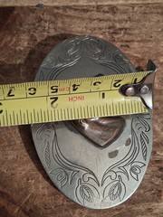 Hores Belt Buckle Nickel Silver Vintage 70s