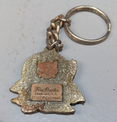 Vintage Great American Products Pewter Religious Keychain USA