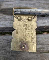 70s « HUGH » Brass Belt Buckle By Baron Buckles