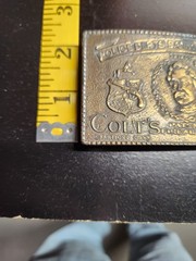 Colt&rsquo;s Mfg. Co. Belt Buckle Antique Gold Tone Police Depts Banks Express Co