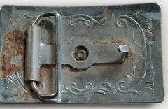 Men&rsquo;s Western Cowboy Engraved Floral Horse Belt Buckle Silver/Gold Tone Metal