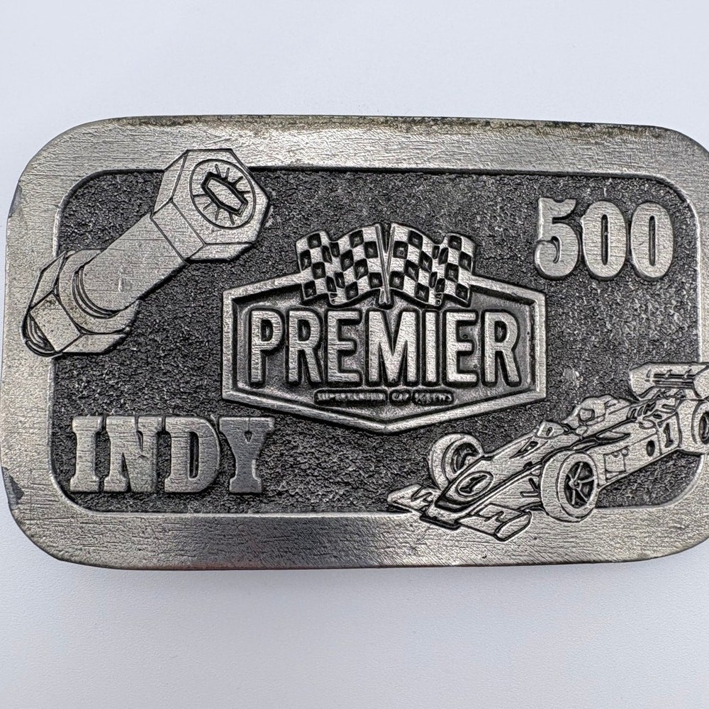 Pewter Premier Industrial Corp Indy 500 Belt Buckle