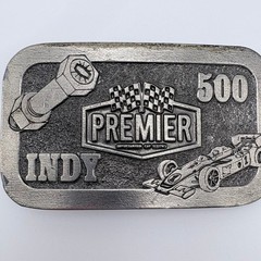 Pewter Premier Industrial Corp Indy 500 Belt Buckle