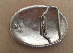Belt Buckle Shell Stone Gem Pieces Vintage