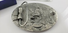 1991 Enamel Eagle Oval Siskiyou-Bergamot Metal Buckle