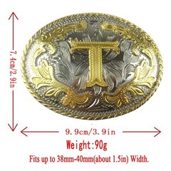 LKMY Men&rsquo;s Belt Buckle, 3D Gold Letter, Alphabet, Initial, Carving…