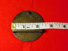 VINTAGE 2 3/8&Prime; ACROSS 1890 INDIAN HEAD CENT PENNY BRASS BELT BUCKLE