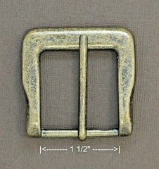New 1 1/2&Prime; pin buckle(#65) man/women antique brass color finish jean style USA