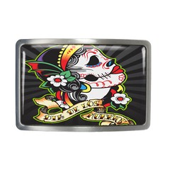 Sugar Skull Belt Buckle – Day of the Dead Halloween Skull Belt Buckle – 75
