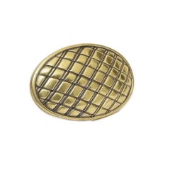 Vintage Style Metal Geometric Print Oval Belt Buckle