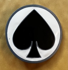 SPADE BELT BUCKLE NEW APPROXIMATELY 2 1/2&Prime; ROUND