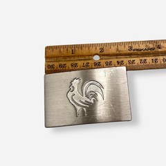 Druh Belt Buckle Silver Tone Rooster Mens Golf
