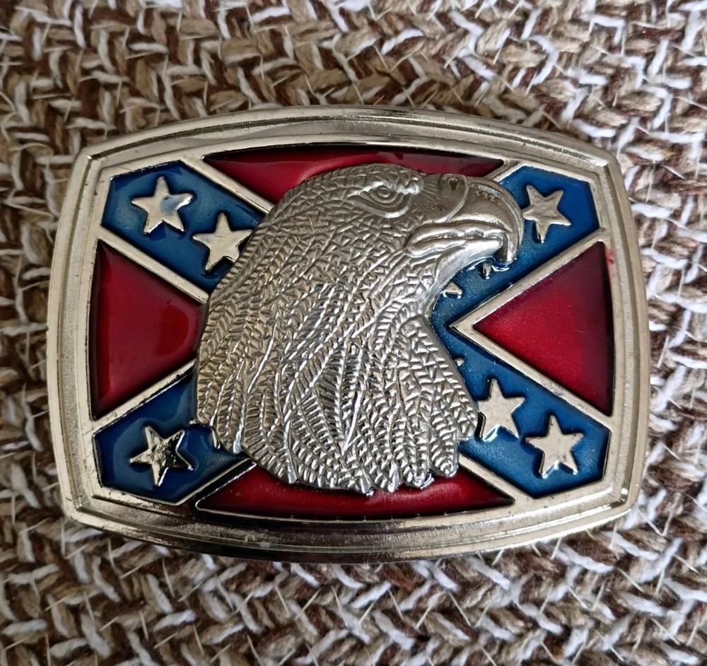 Red White Blue Stars Eagle Belt Buckle New