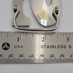 S Initial Brushed Chrome Belt Buckle 2 1/2&Prime; x 2&Prime; Up To 1 1/4&Prime; Belt