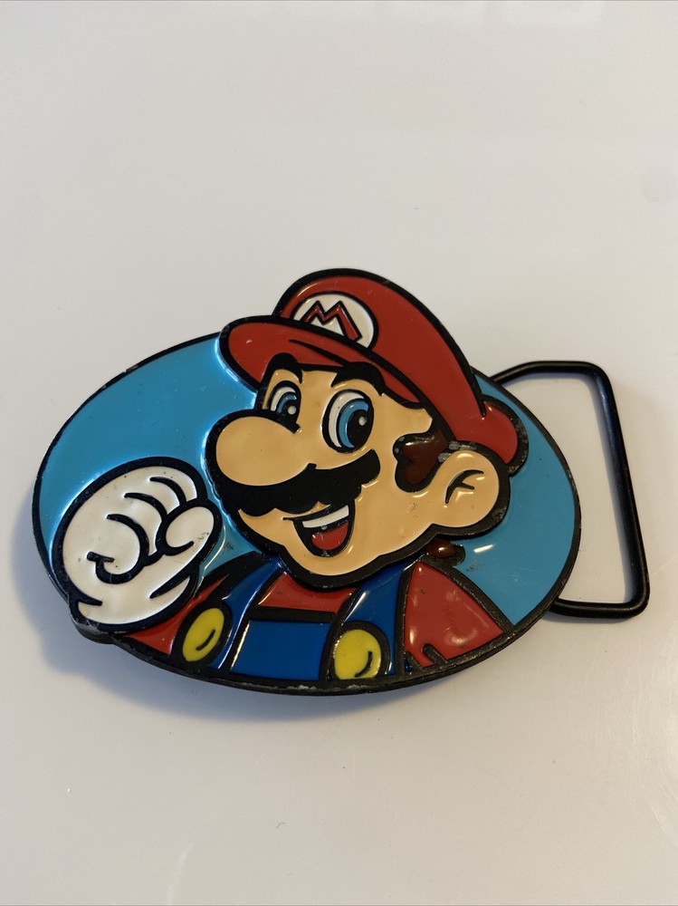 Mario Nintendo Super Mario Enamelled Belt Buckle for 1.75&Prime; Belt 3.6&Prime; x 3.2&Prime; Face