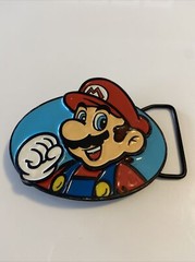 Mario Nintendo Super Mario Enamelled Belt Buckle for 1.75&Prime; Belt 3.6&Prime; x 3.2&Prime; Face