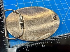 RF RT Company Logo? Vintage Red White & Blue Oval Vintage Belt Buckle