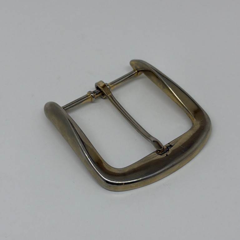 Classic Simple Squared Large Silver Tone One Prong Buckle For 1-5/8” Belt Men’s