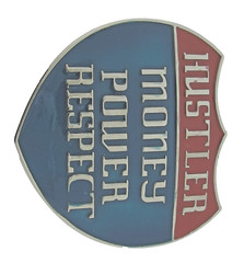 Hustler Money Belt Buckle Power Respect Novelty Imperial Western Cowboy Metal