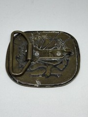 Vintage TREE OF LIFE belt buckle Solid Brass hippie boho 1970s western cowboy