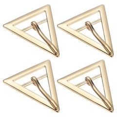 4Pcs 1.06&Prime; Single Prong Belt Buckle Triangle Center Bar Buckles for Belt Gold