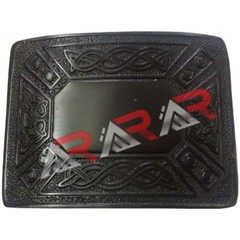 Scottish Kilt Buckle Belt Celtic Design Highland Jet Black Finish 3.75&Prime; New AAR