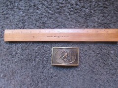 AMERICAN EAGLE 3&Prime; x 2&Prime; BRASS BELT BUCKLE NEW IN NORDSTROMS BOX
