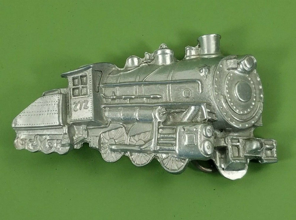 1980 Train Engine Locomotive Belt Buckle Great American Pewter USA Made Vintage