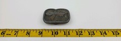 Vintage Budweiser Beer Budman Distressed Brass Tone Metal Belt Buckle 1976