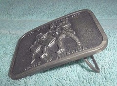 VINTAGE BICENTENNIAL 1776-1976 SPIRIT OF AMERICA METAL BELT BUCKLE