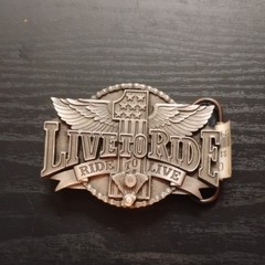 1994 LIVE TO RIDE motorcycle Belt Buckle