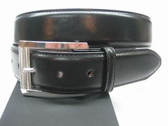 STERLING SILVER 925 BUCKLE WITH GENUINE CALF SKIN 1.5&Prime; BELT MADE IN U.S.A.