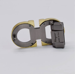 Salvatore Ferragamo Alloy Belt Buckle Gold with Gray for 34-35mm leather strap