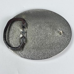 Vintage Eagle Belt Buckle Metal Western Cowboy Accessory Silver Tone Oval 80s