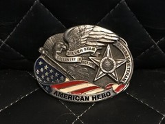 1996 American Hero Bronze Star Military Belt Buckle Great American buckle CO