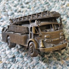 1978 Bergamot Brassworks Fire Truck Belt Buckle G-38 Made in USA