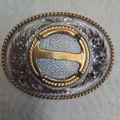 Montana Silversmiths Western Belt Buckle Oval Coin Holder 2640P