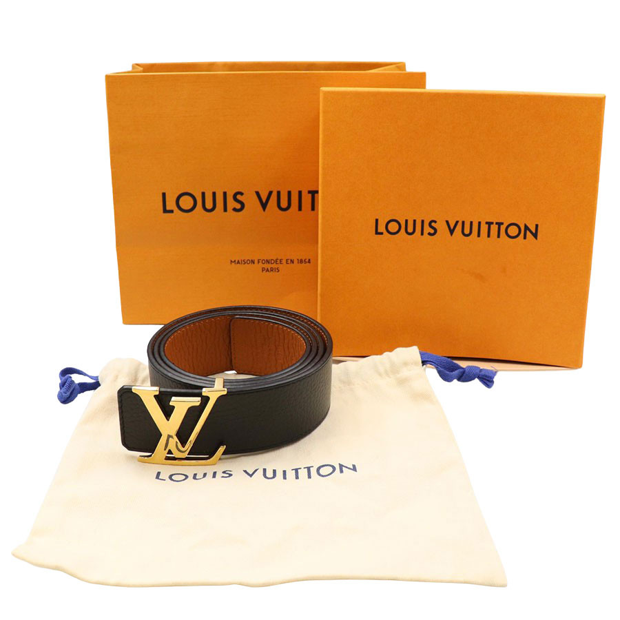 Louis Vuitton Belt M9151 Black Leather 434506