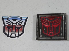 Vintage Transformers Autobot/Decepticon Logo Reversable Belt Buckle